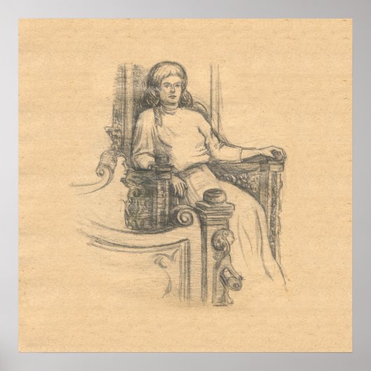 Avond in het oude huis poster (Voorkant)