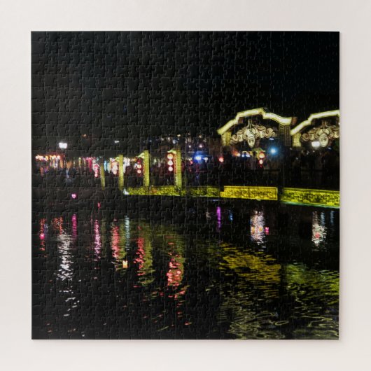avond in "hoi an" de stad van kleermakers legpuzzel (Verticaal)