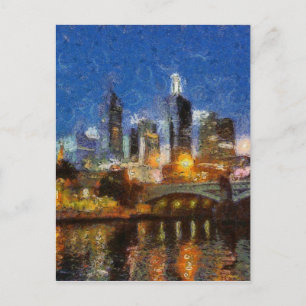 Avond in Melbourne Briefkaart