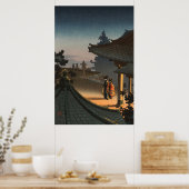 Avond in Miidera Temple door Tsuchiya Koitsu Poster (Keuken)