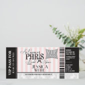 Avond in Parijs Bridal Shower Invitations Kaart (Staand voorkant)