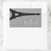 Avond in Parijs Dank je wel. Rechthoekige Sticker (Tas)