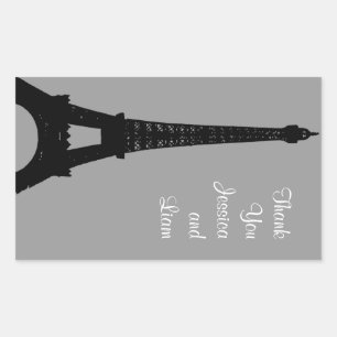 Avond in Parijs Dank je wel. Rechthoekige Sticker