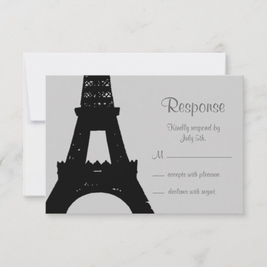 Avond in Parijs RSVP (Voorkant)