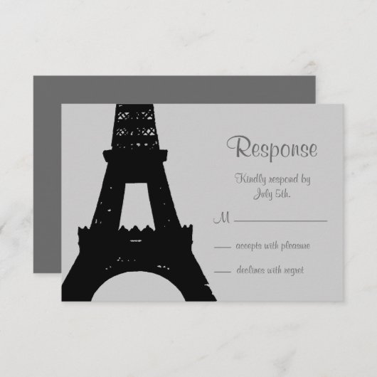 Avond in Parijs RSVP (Voorkant / Achterkant)