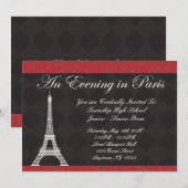 Avond in Parijs Thema Prom Uitnodigingen (Voorkant / Achterkant)