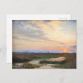 Avond in Skagen door P.S. Krøyer, Art Briefkaart (Voorkant / Achterkant)