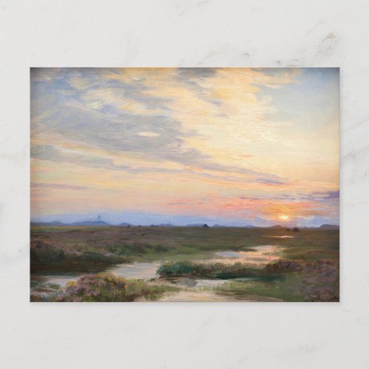 Avond in Skagen door P.S. Krøyer, Art Briefkaart (Voorkant)