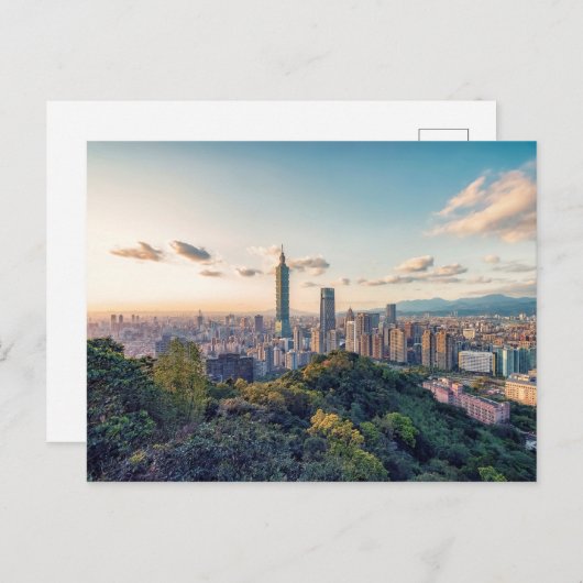 Avond in Taipei Briefkaart (Voorkant / Achterkant)