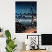 Avond in Ueno Park door Tsuchiya Koitsu Poster (Thuiskantoor)