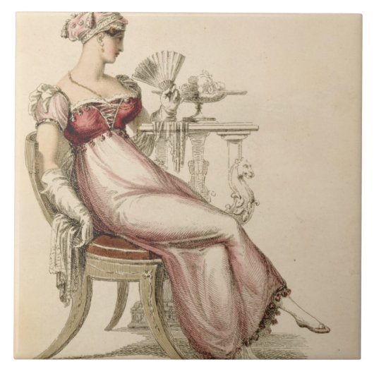 Avond-jurk of -ballon, mode bord van Ack Tegeltje (Voorkant)