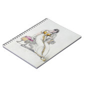 Avond jurk of bruiloft, mode bord van notitieboek (Linkerzijde)