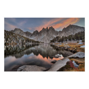 Avond Kearsarge Pinnacles Reflecties Poster