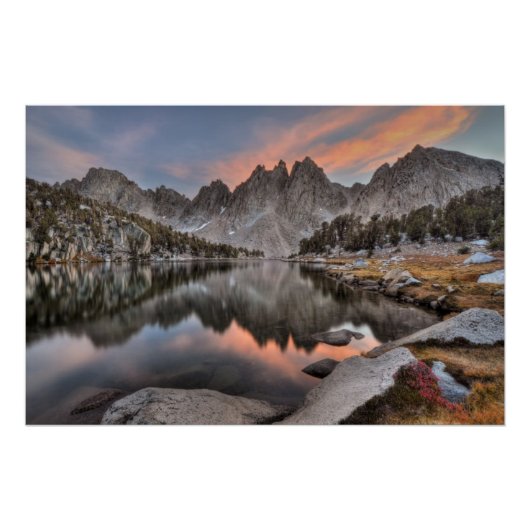 Avond Kearsarge Pinnacles Reflecties Poster (Voorkant)