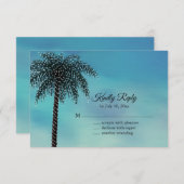 Avond Koord Lichten Palm Tree RSVP turquoise (Voorkant / Achterkant)