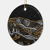 "Avond Landscape Holiday"-Ornament Keramisch Ornament (Links)