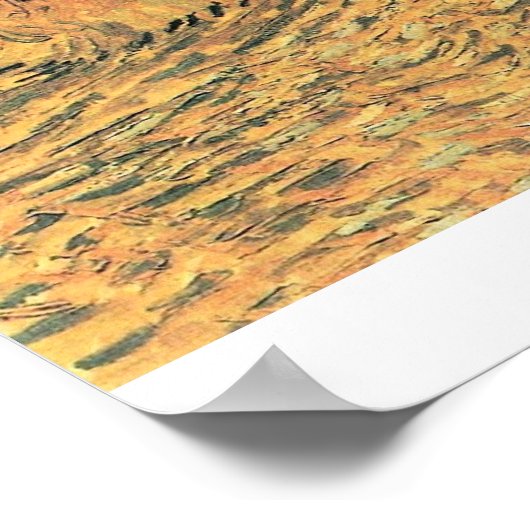 Avond landschap in moonrise door Vincent van Gogh Poster (Hoek)