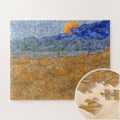 Avond Landschap met de Rising Moon van Van Gogh Legpuzzel