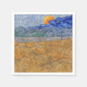 Avond Landschap met de Rising Moon van Van Gogh Servet (Voorkant)