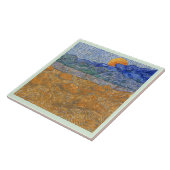 Avond Landschap met de Rising Moon van Van Gogh Tegeltje (Zijkant)