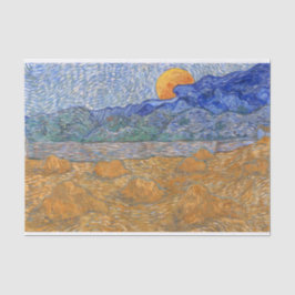 Avond Landschap met de Rising Moon van Van Gogh Tissuepapier