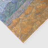 Avond Landschap met de Rising Moon van Van Gogh Tissuepapier (Detail)