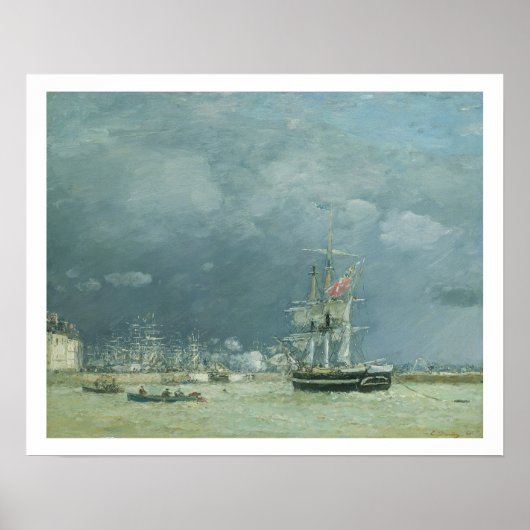 Avond, Le Havre, 1866 (olie op canvas) Poster (Voorkant)