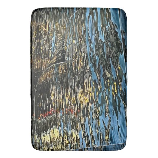 Avond lichten op het zee badmat (Voorkant Verticaal)