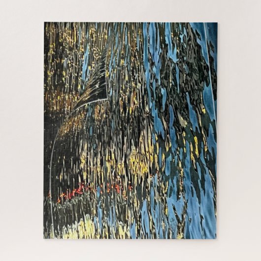 Avond lichten op het zee legpuzzel (Verticaal)