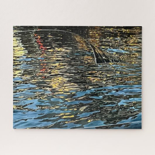 Avond lichten op het zee legpuzzel (Horizontaal)