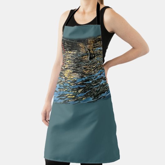 Avond lichten op het zee schort (Insitu)