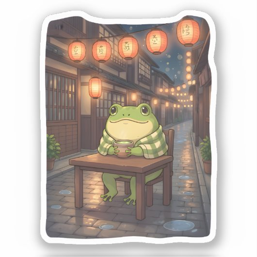 Avond Matcha Momenten Sticker (Voorkant)