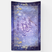 Avond onder de sterren Bat Mitzvah Galaxy Stars Spandoek (Verticaal)