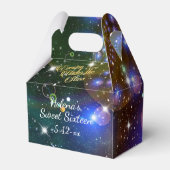 Avond Onder de Sterren Galaxy Sterren Sweet 16 Bedankdoosjes (Achterkant)