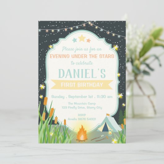 Avond onder de sterren Verjaardag Kaart (Staand voorkant)