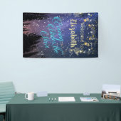 Avond onder de sterren verjaardagsfeest spandoek (Beurs)