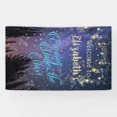 Avond onder de sterren verjaardagsfeest spandoek (Horizontaal)
