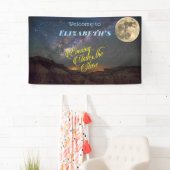 Avond onder de sterren Volle Maan Ruimte Spandoek (Insitu)