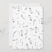 Avond Ontvanging voor bruiloft, Dusky Kaart (Achterkant)