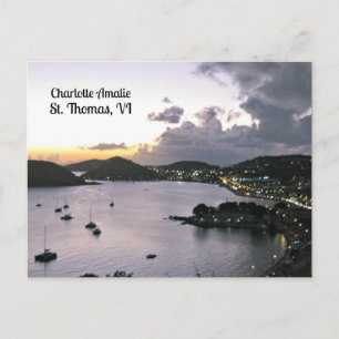 Avond op Charlotte Amalie, St. Thomas VI Briefkaart