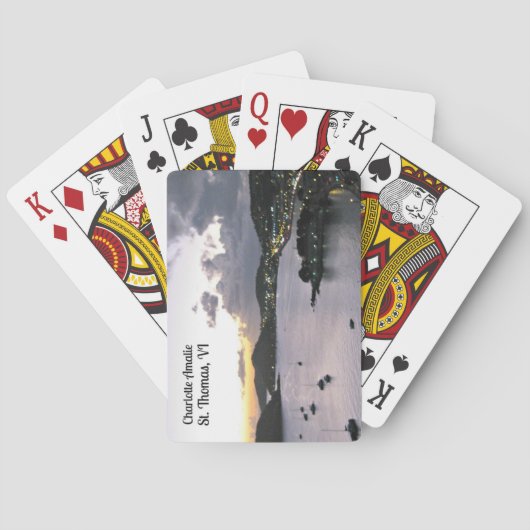 Avond op Charlotte Amalie, St. Thomas VI Pokerkaarten (Achterkant)