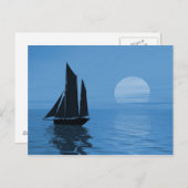 Avond op de oceaan briefkaart (Voorkant / Achterkant)