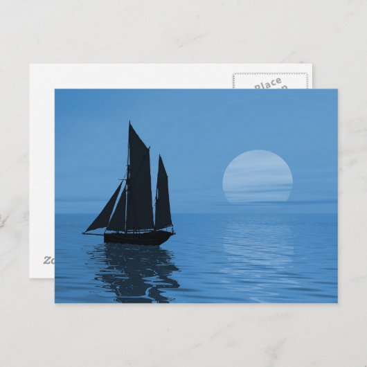 Avond op de oceaan briefkaart (Voorkant / Achterkant)