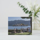 Avond op het meer briefkaart (Staand voorkant)