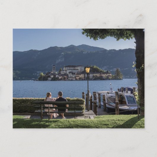 Avond op het meer briefkaart (Voorkant)