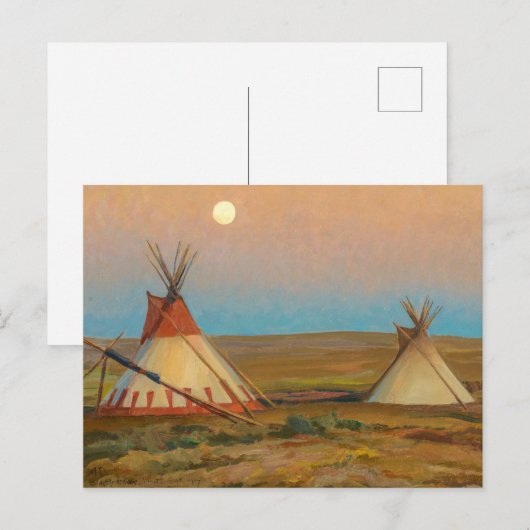 Avond op het reservaat van Blackfoot door Dixon Briefkaart (Voorkant / Achterkant)