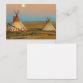 Avond op het reservaat van Blackfoot door Dixon Notitiekaartje (Voorkant / Achterkant)