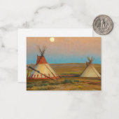 Avond op het reservaat van Blackfoot door Dixon Notitiekaartje (Voorkant / Achterkant in situ)