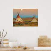 Avond op het reservaat van Blackfoot door Dixon Poster (Keuken)