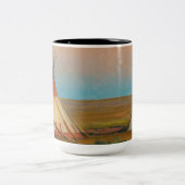 Avond op het reservaat van Blackfoot door Dixon Tweekleurige Koffiemok (Center)